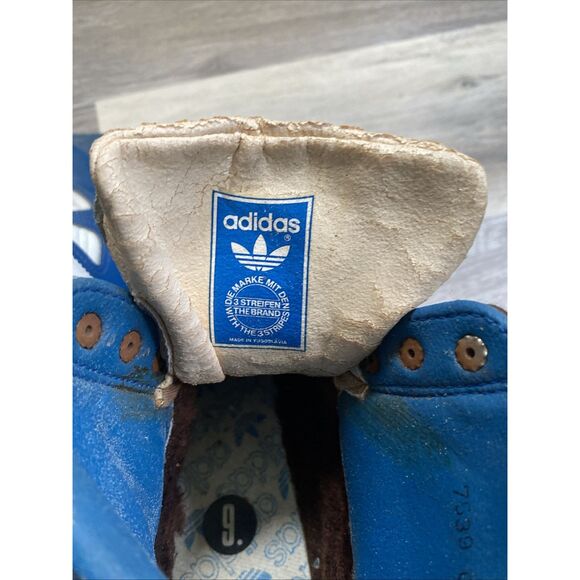 Vintage Adidas St. Moritz Ski Boot Blue White Trefoil Logo 1970s 1980s Rare SZ 9 - Picture 10 of 16